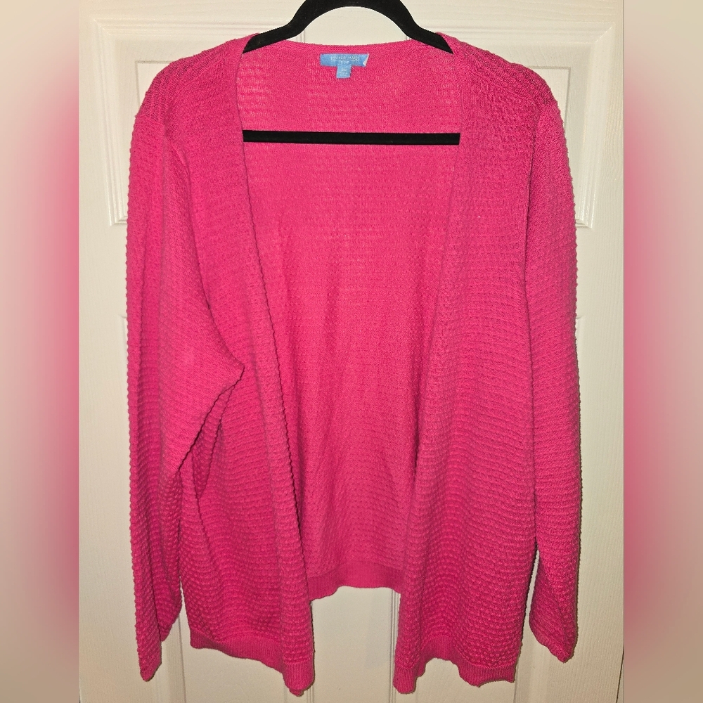 Draper James Vibrant Pink Cardigan Size 2x